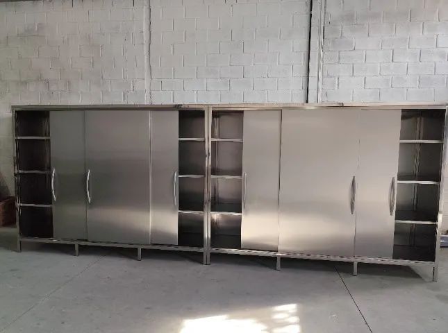 Armário Inox 1200x600 com portas de correr