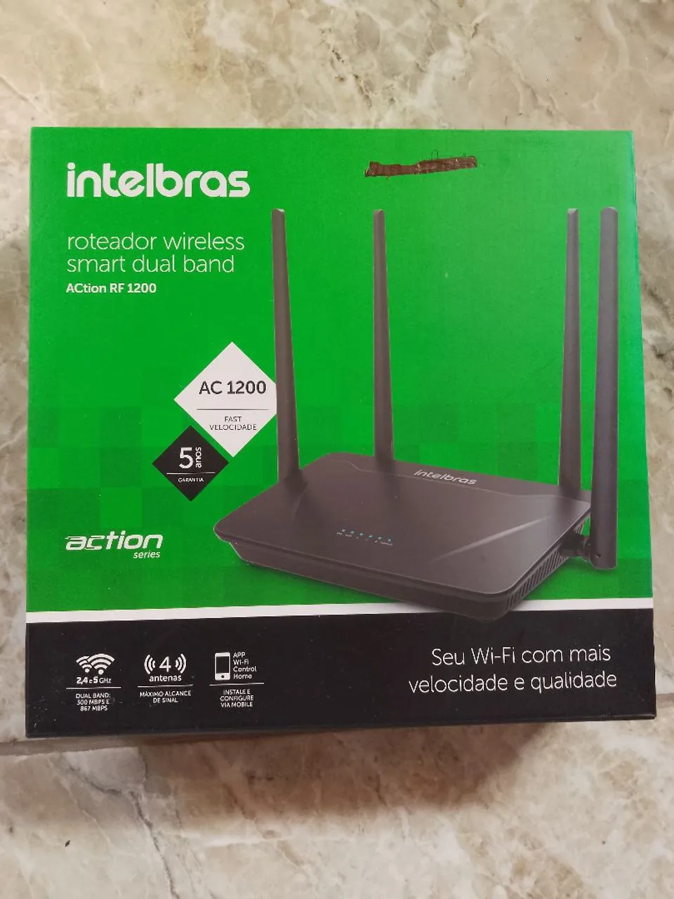 Roteador Wireless Smart Dual Band Intelbras ACtion RF 1200