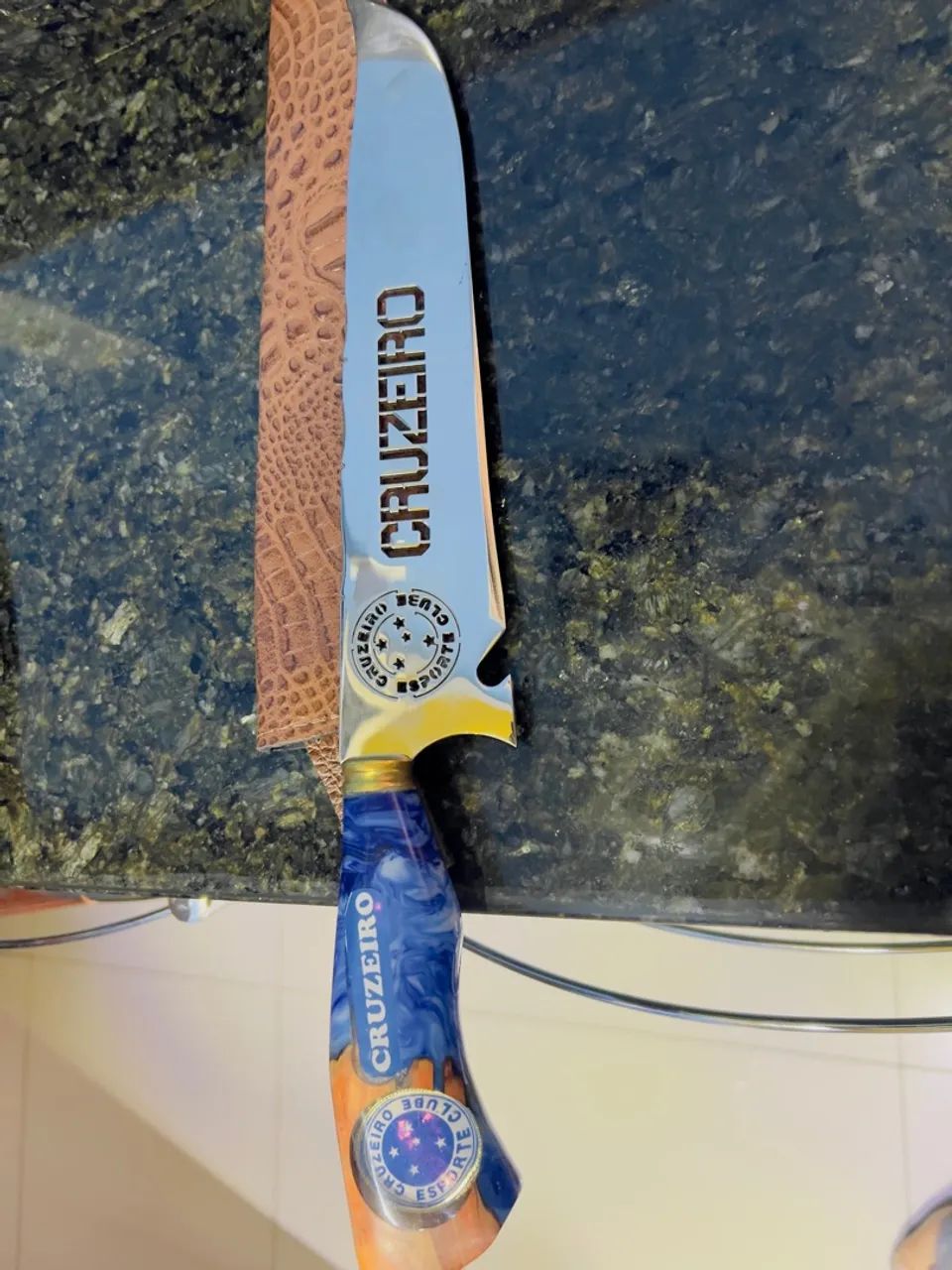 Lindas Facas em aço inox fio de ouro  - Foto 4