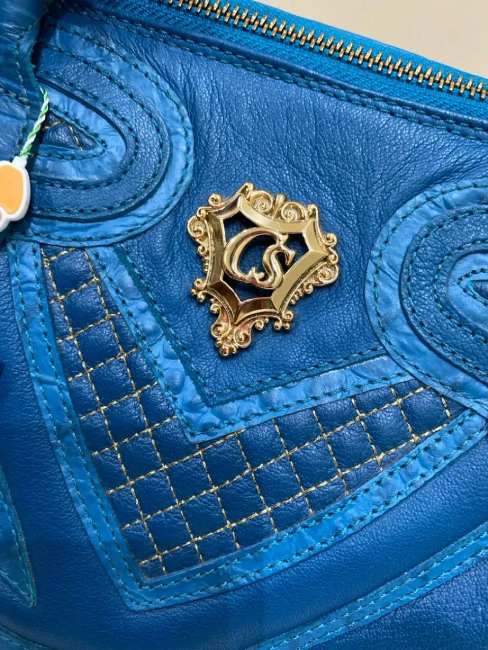 Bolsa Azul Carmen Steffens Franjas  - Foto 4