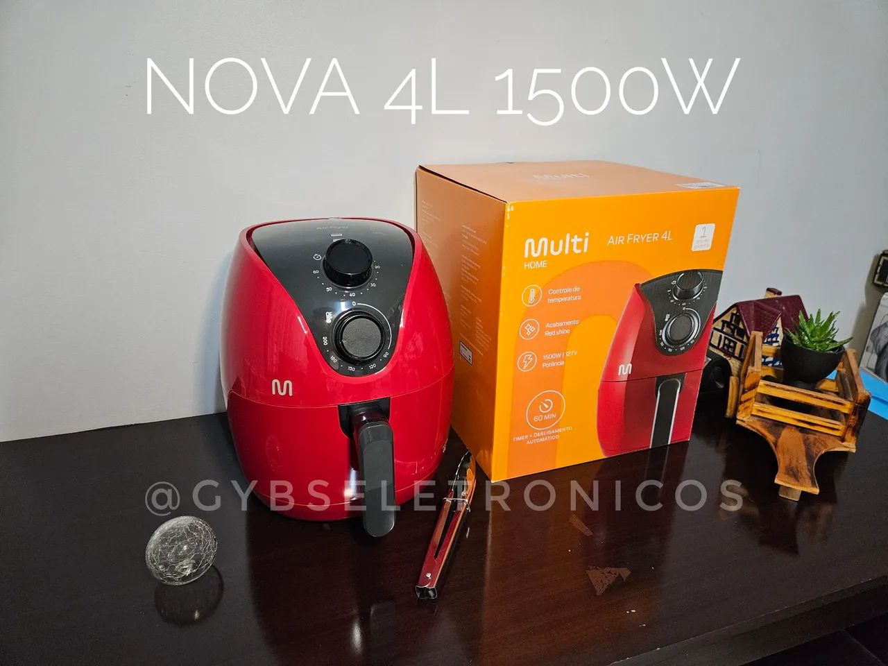 Air Fryer 4L Multi Home 1500W 127V nova! Fritadeira Elétrica air fry airfryer 