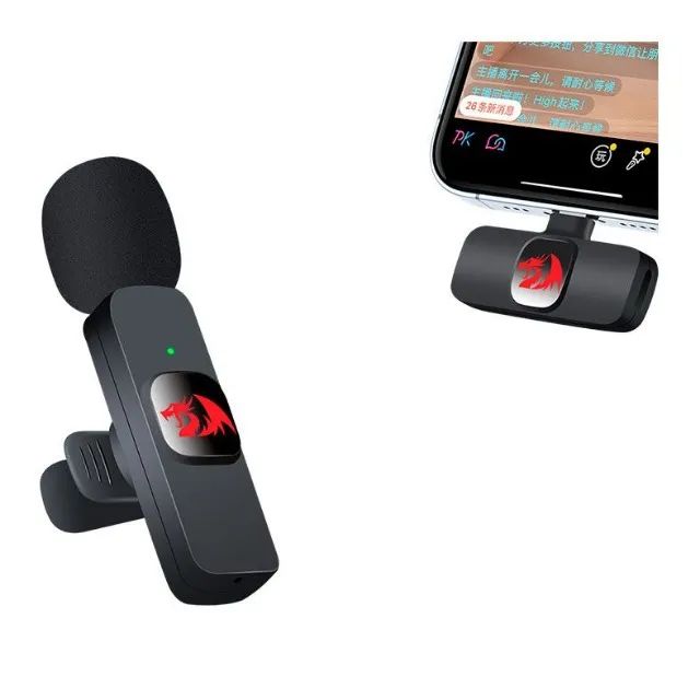 Microfone de Lapela Redragon Athan, USB-C, Preto, GM93 - Foto 2