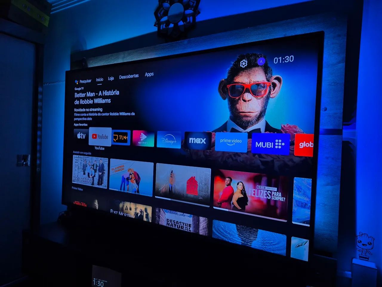 Smart TV Philips 65 4K AMBILIGHT -  Em PERFEITO Estado - Foto 3