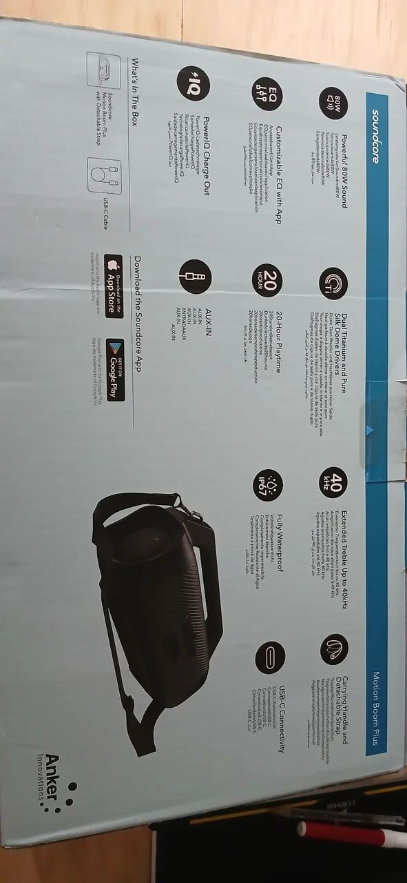 Caixa de som Anker Motion Boom Plus