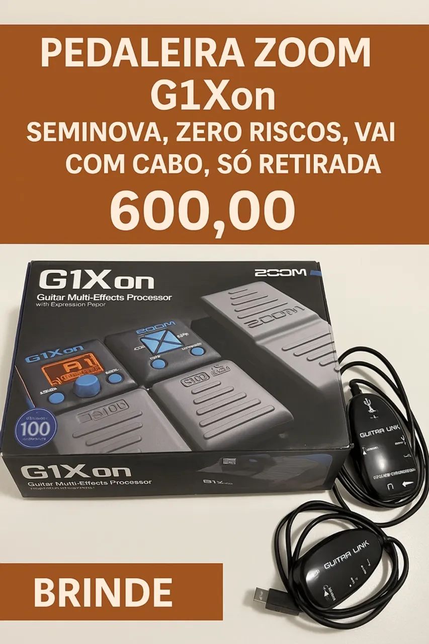 Muốn lên đời nên bán. Không có vết xước Pedaleira Zoom G1Xon Seminova + Brinde - Instrumentos musicais