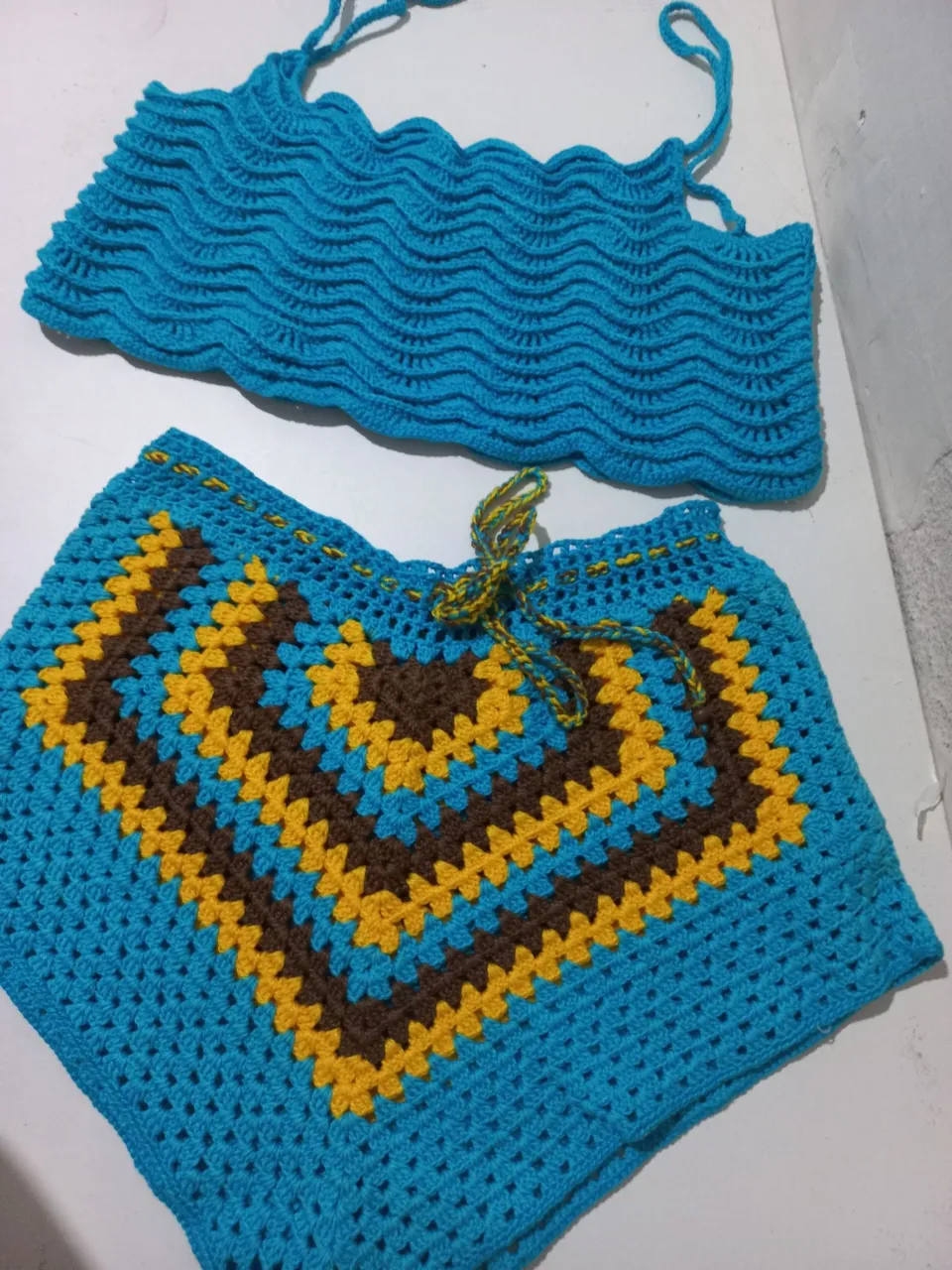Conjunto Crochê Top e Short