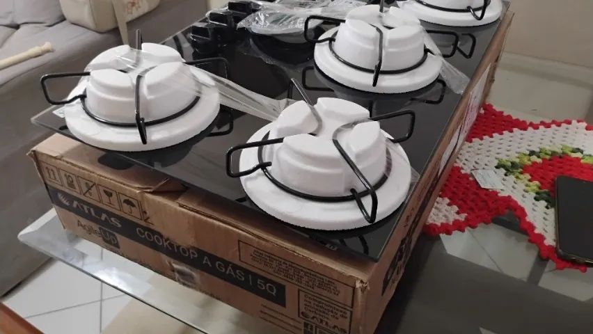 Vendo: Cooktop Atlas Agile Up 5 Bocas - Novo, Lacrado e Pronto pra sua Cozinha!
