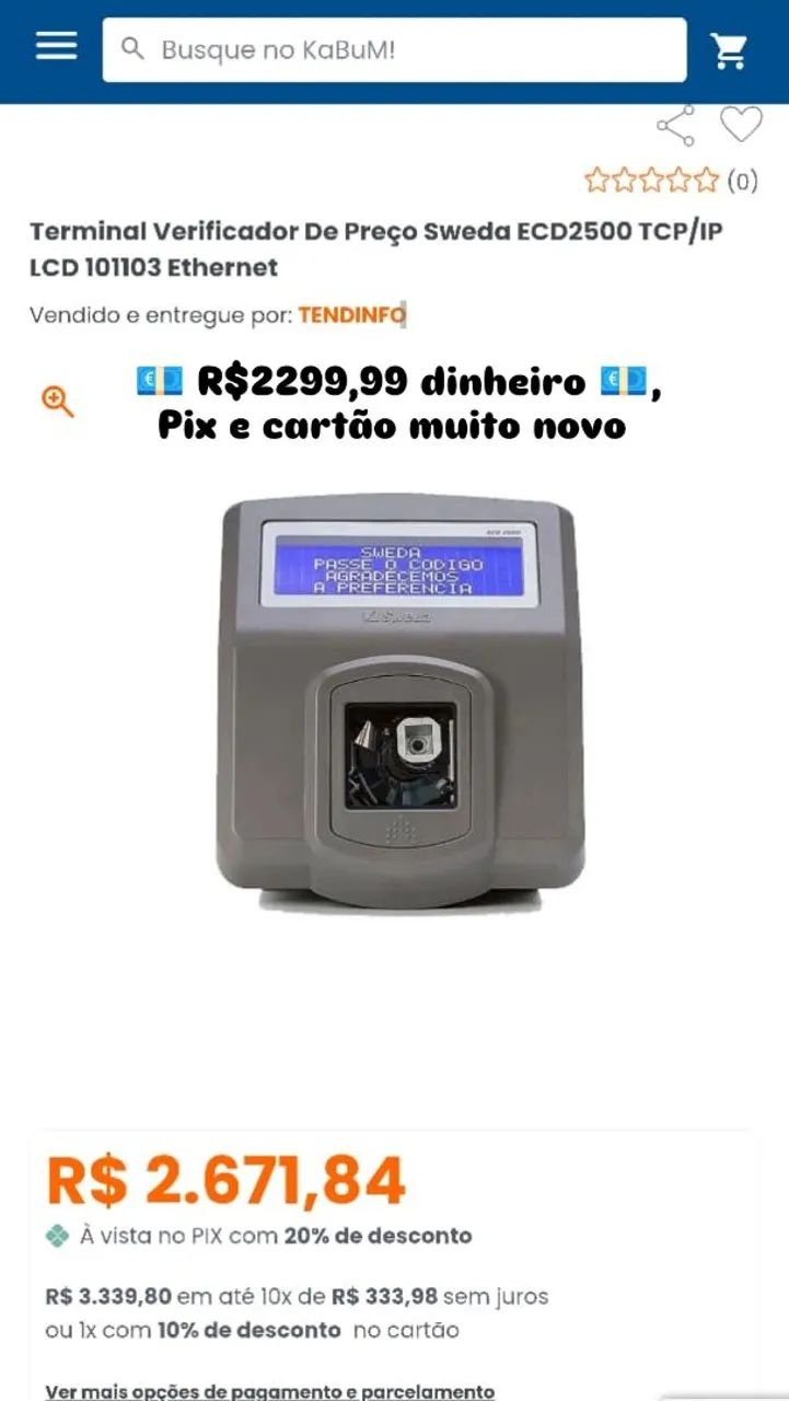 Terminar Verificador de Preço Zero Sweda !!!