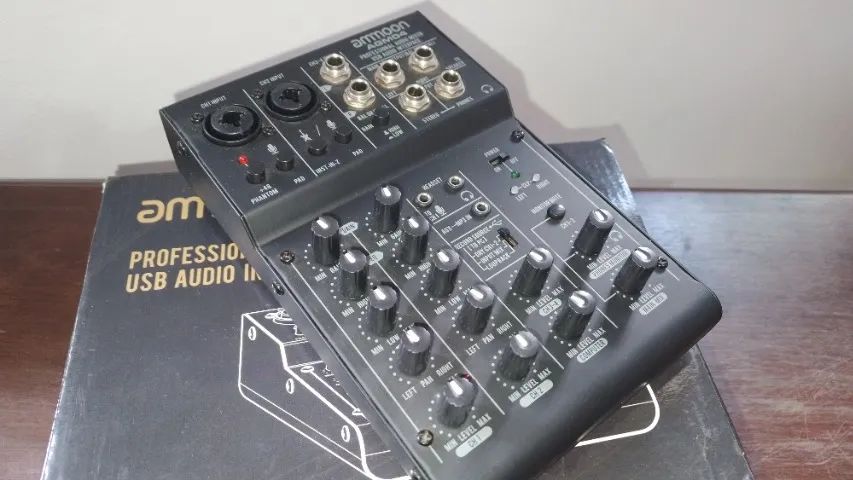 Aammoon AGM04 4-Channel Audio Interface, Digital Audio Mixer64318195808003120