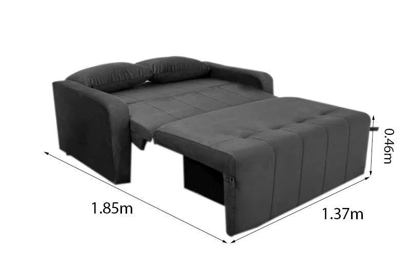 Sofá Cama Casal 137cm Amorim Veludinho Cinza - Foto 4