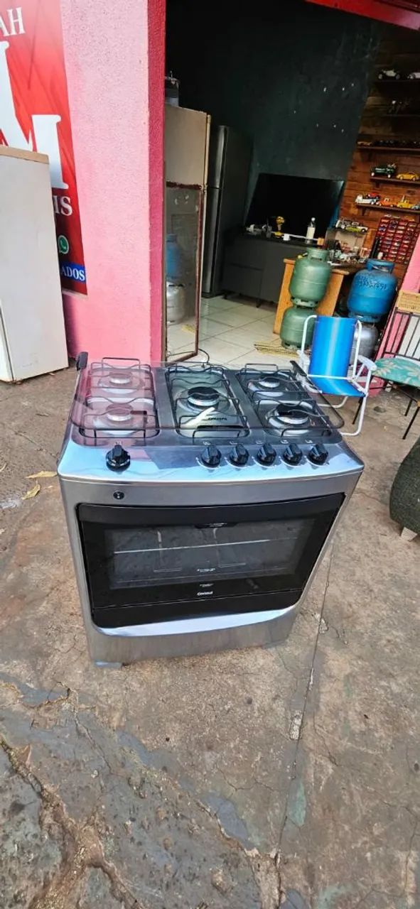 fogao cônsul inox 5 bocas acendimento automático ((ENTREGO))