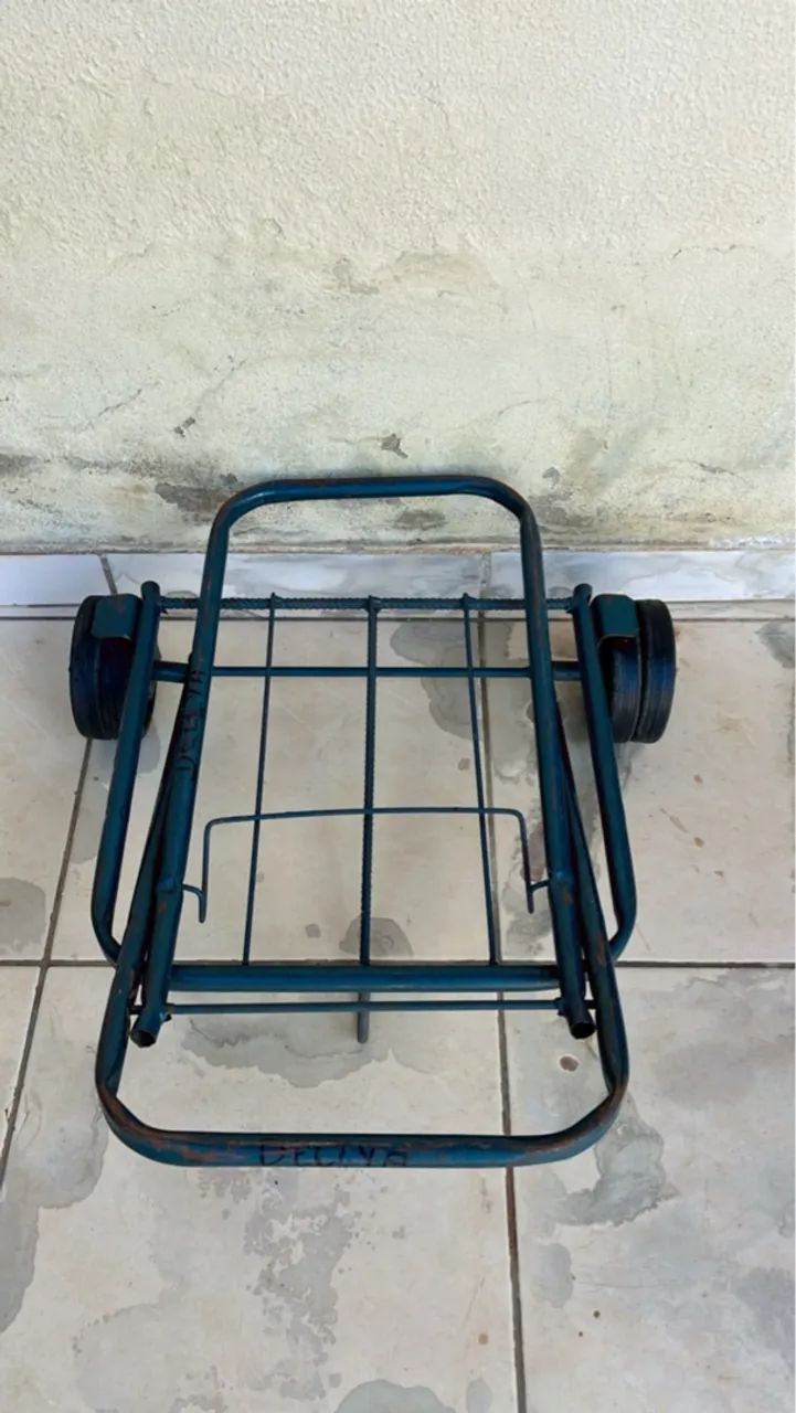 Carrinho dobrável cargas c/ 4 pneus 