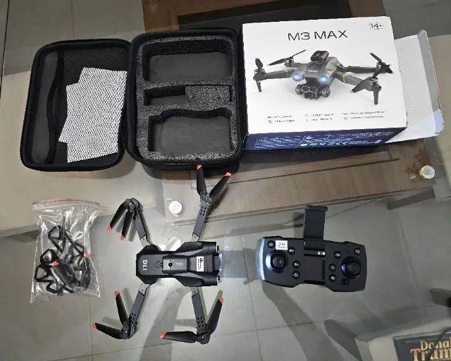 Drone Novo Com Câmeras Móveis Maleta e Acessórios Completo Várias Funções e Recursos - Foto 6