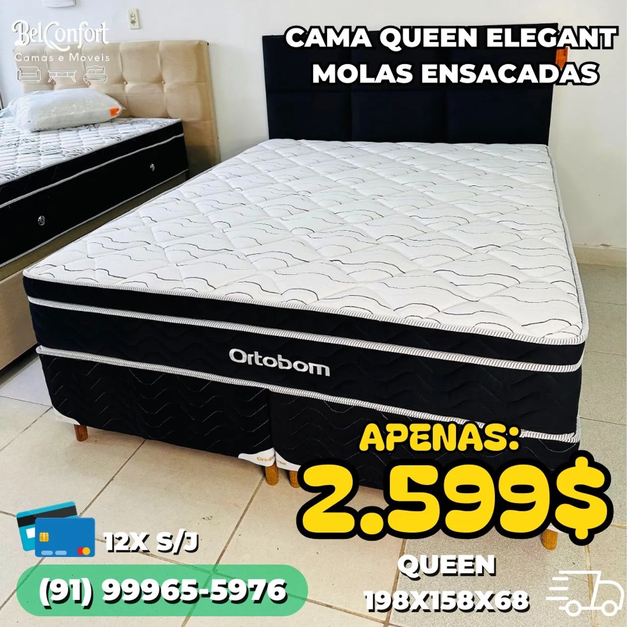 Cama Queen Elegant Molas Ensacadas Ortobom
