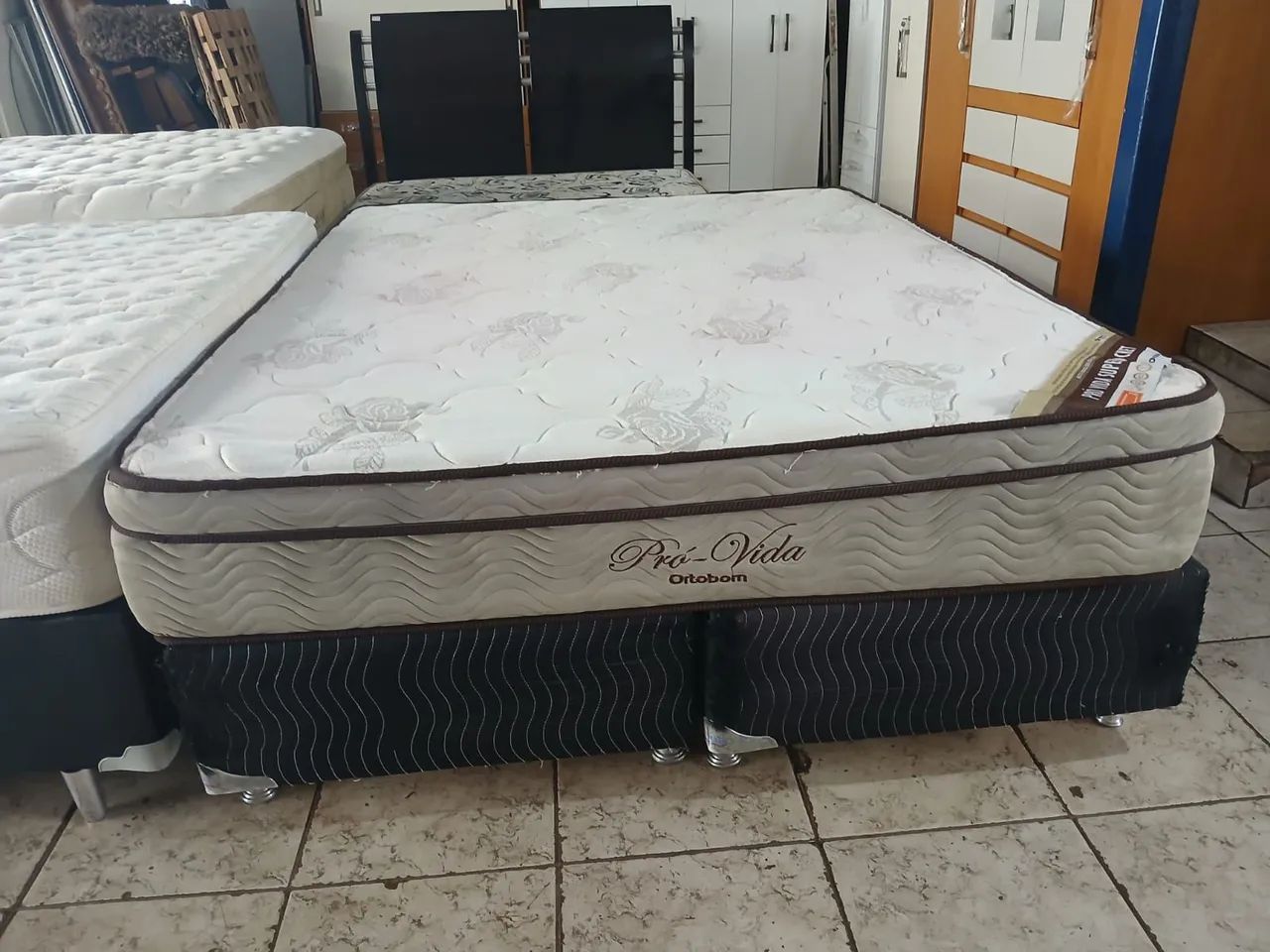 Cama box Queen size Colchão Ortobom  - Foto 4