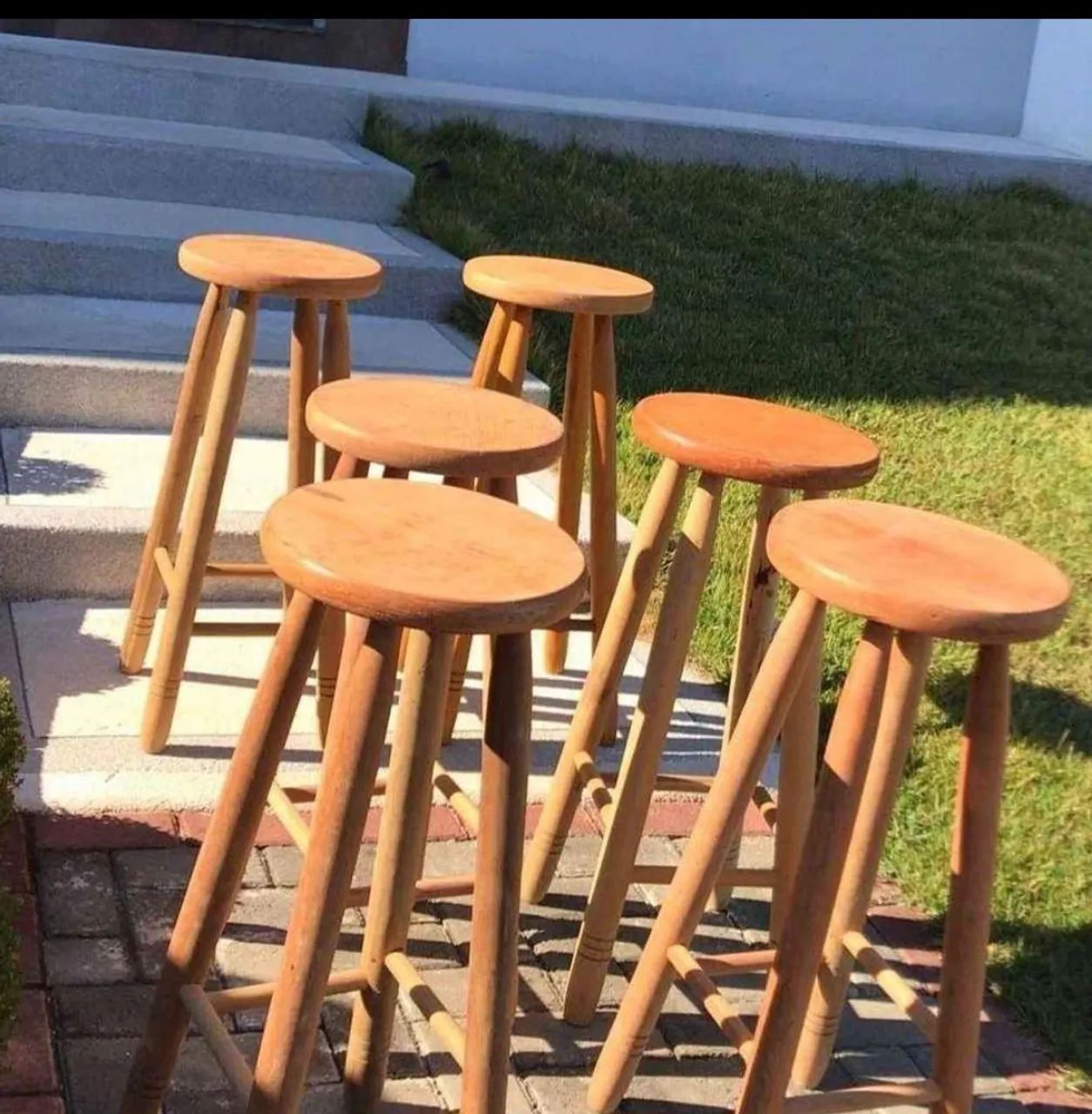 Banquetas de madeira para área externa - Foto 2