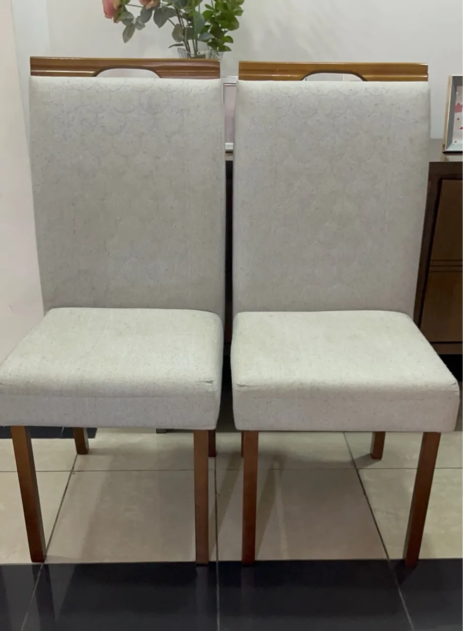 Cadeiras de jantar estofadas - Conjunto com 8