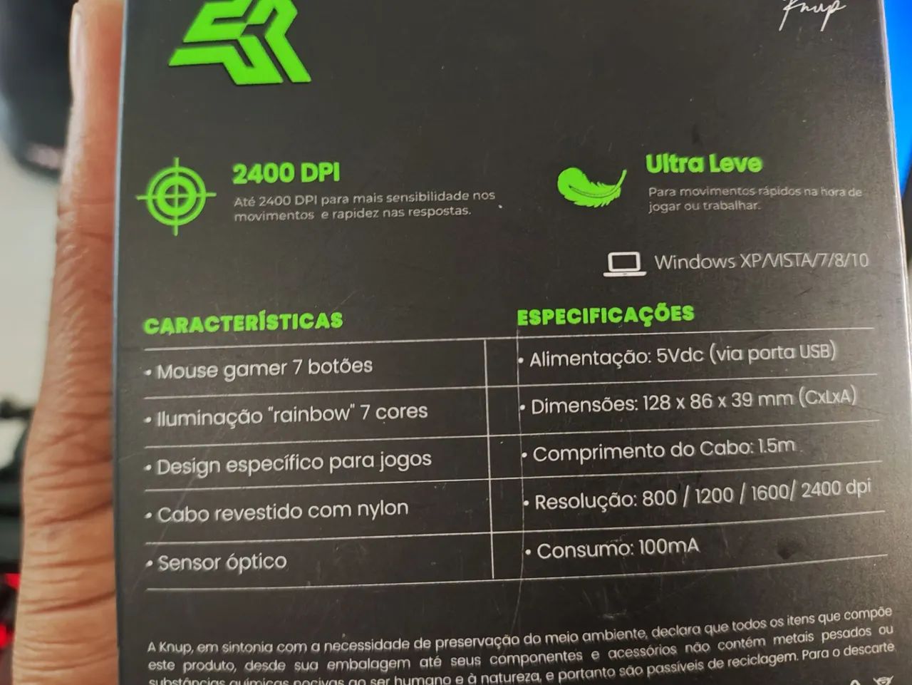 Mouse gamer RGB 7 botões - Foto 4