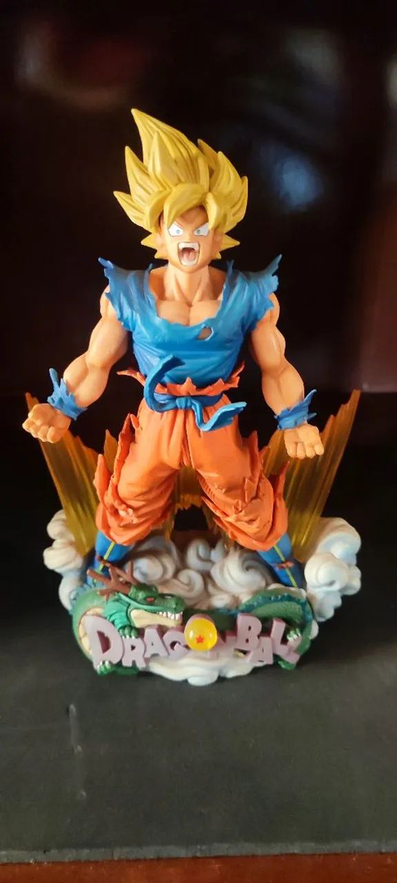 Action Figure Goku Super Saiyajin Dragon Ball Z - Original, Detalhada, Base Shenlong<br> - Foto 3