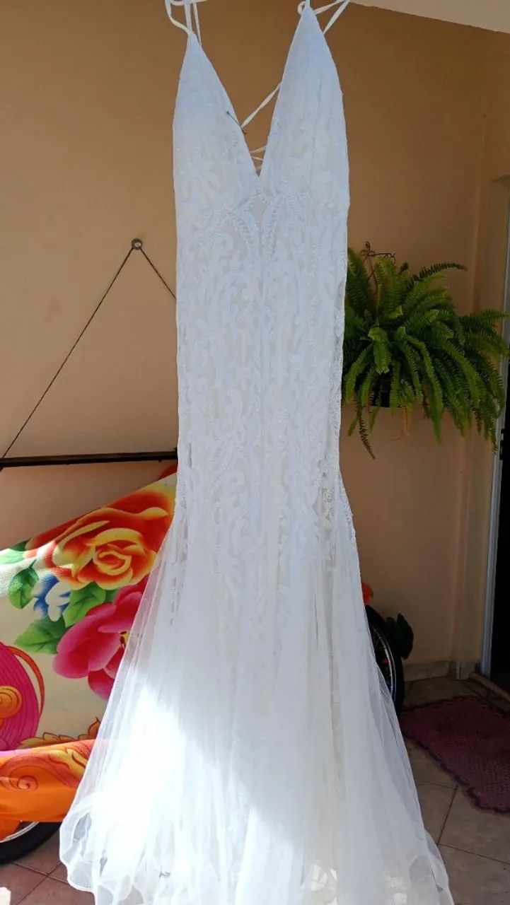 Vestido de noiva branco 