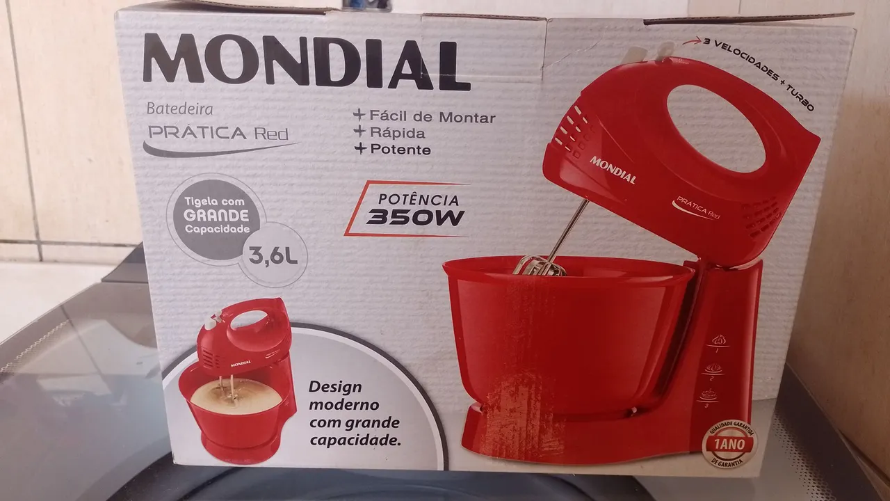 Batedeira Prática Red Mondial 350W 3,6L