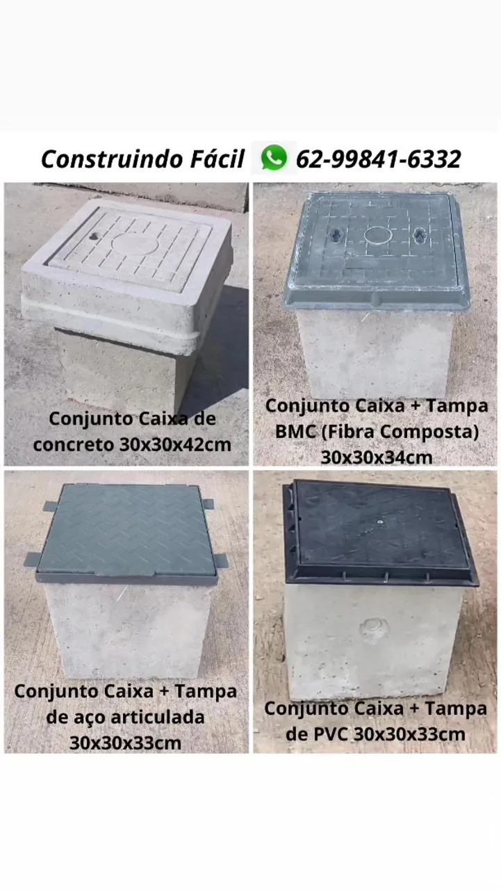 Caixas e Tampas para Instalações Elétricas e Hidráulicas