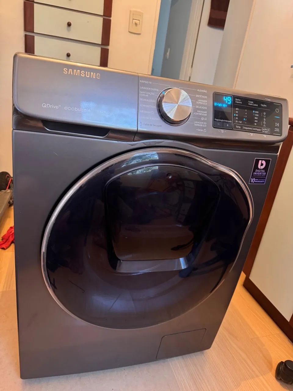 Lava e seca Samsung 10.2kgs QDrive Inox