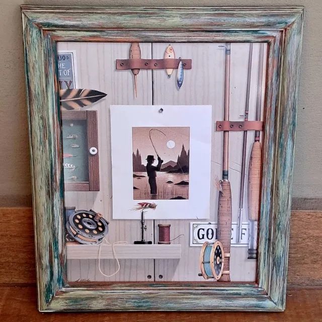 Conjunto 4 Quadros Decorativos com Temas Esportivos - Golfe, Beisebol, Tênis e Pesca - Foto 5