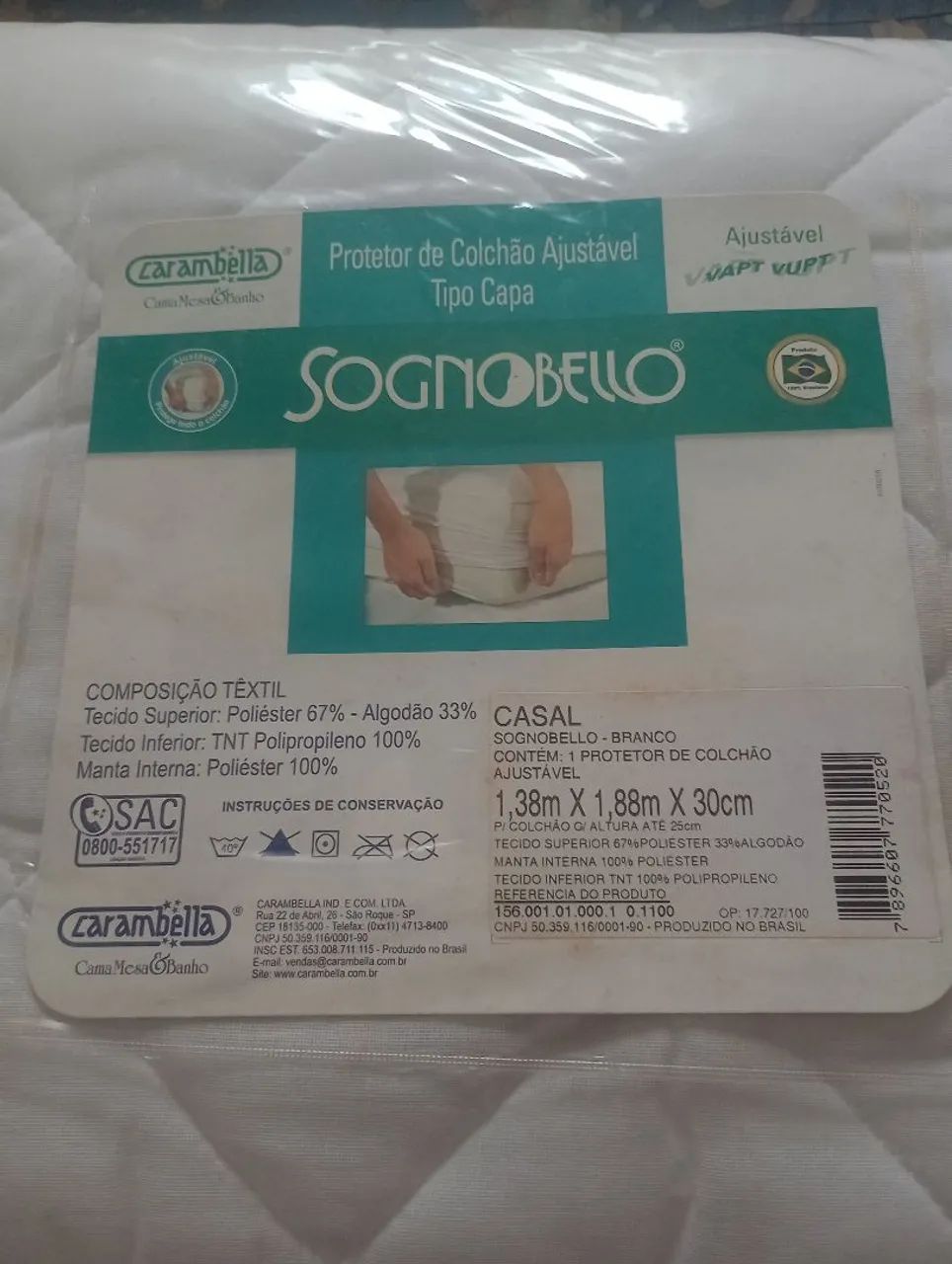 Protetor de colchão casal sognobello 