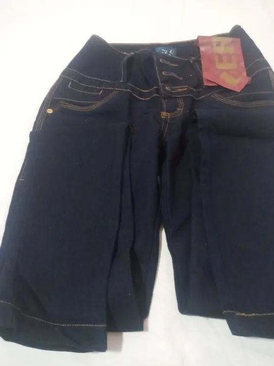Calça Jeans  Uber Feminina Azul Escuro - Foto 3
