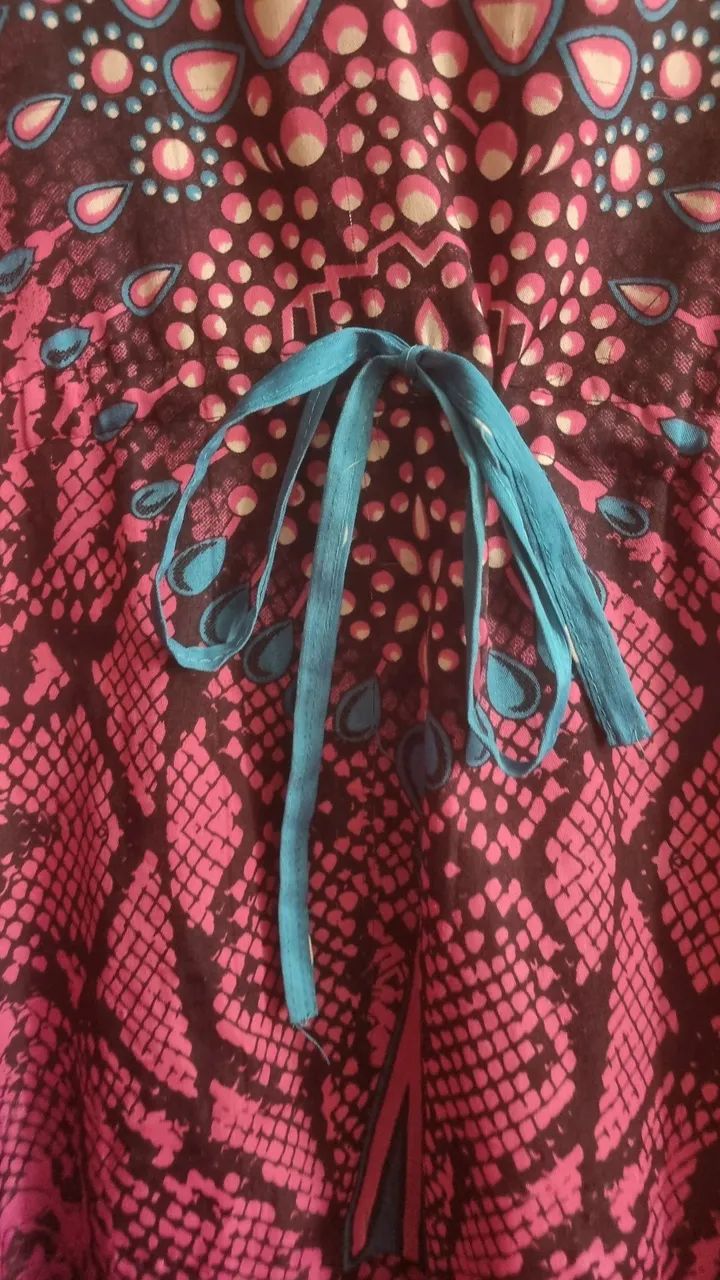 Kaftan estampado com amarração - Foto 2