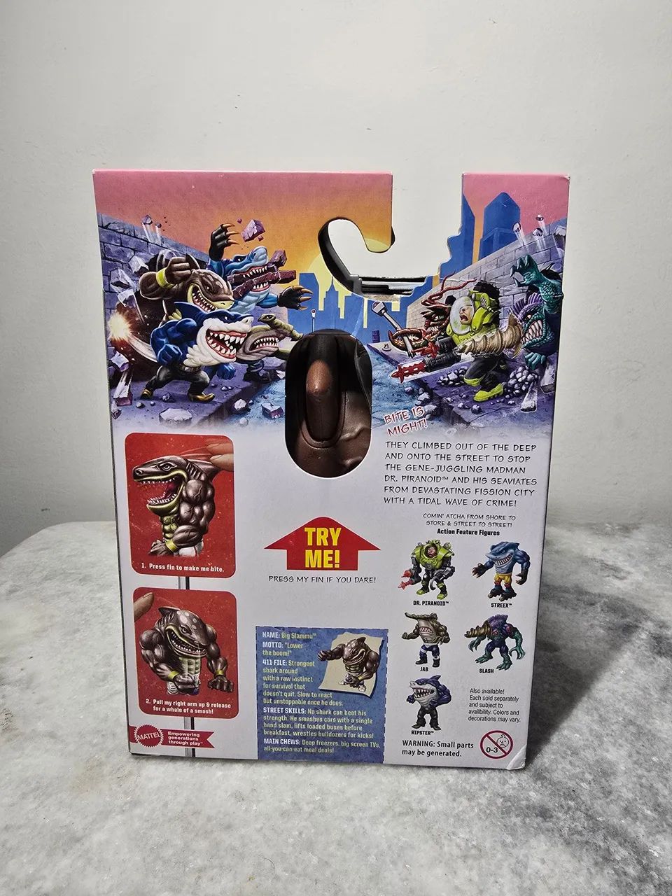 Street Sharks Mattel 30 years Big Slammu lacrado - Hobbies e