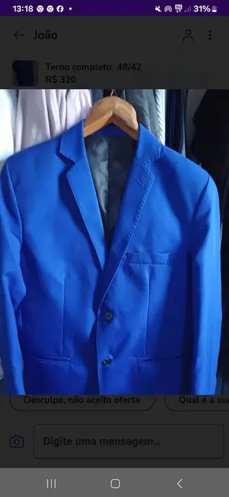 Terno Azul Royal - seminovo - Foto 5