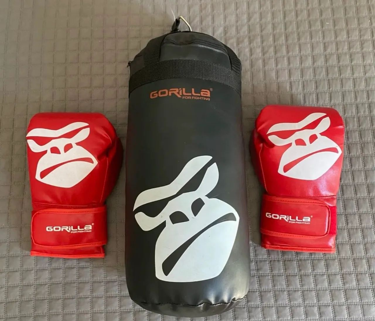 Saco De Pancada + Luva Boxe Kit Muay-thai Infantil - Foto 4