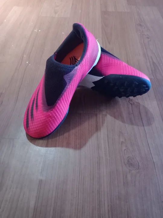 Chuteira infantil Society adidas X Ghosted.3 Laceless - Original  - Foto 4