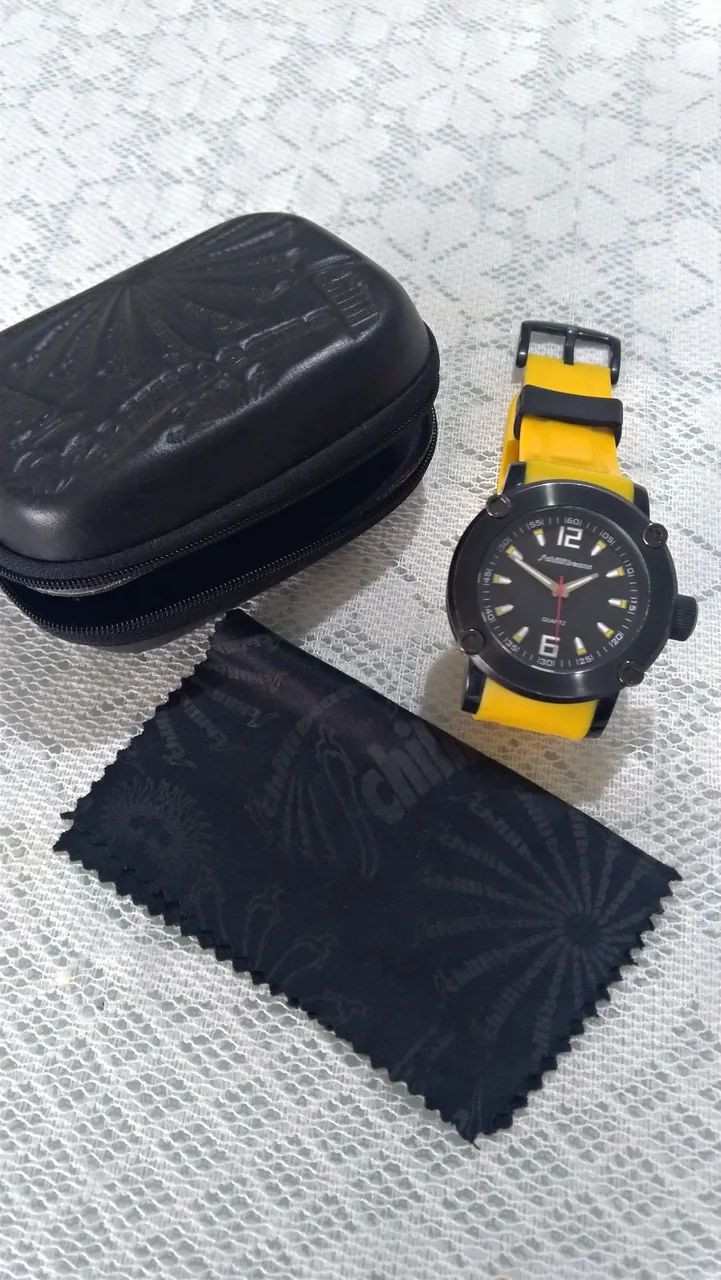 Relógio Masculino Chilli Beans com Pulseira Amarela - Foto 3