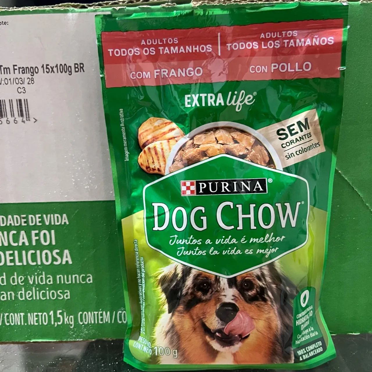 Sachê cachorro sabor frango cx com 15  - Foto 2
