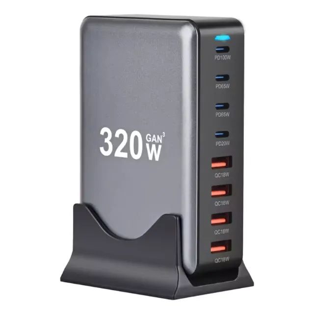 BASE CARREGADOR DE MESA ESSAGER 320W 8 PORTAS  - Foto 2