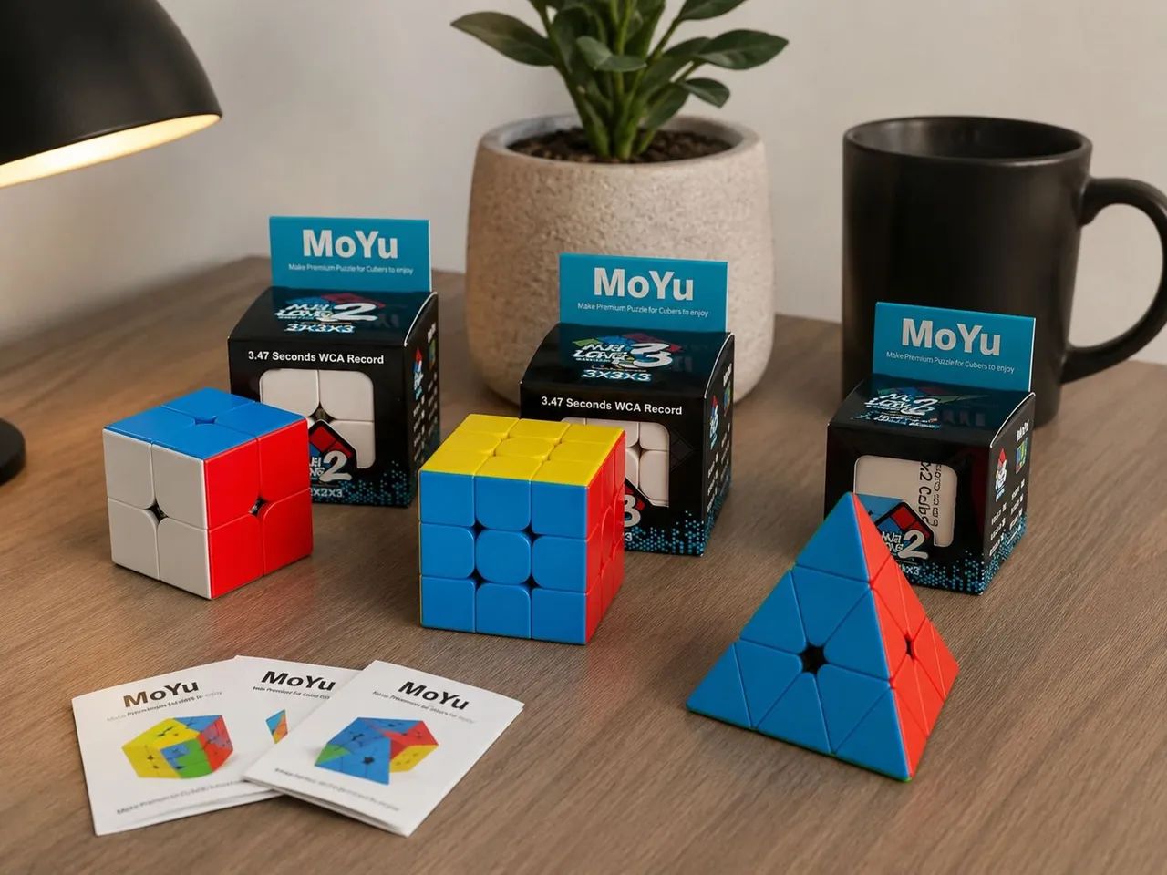Kit Cubos Mágicos (2x2 + 3x3 + Pyraminx)