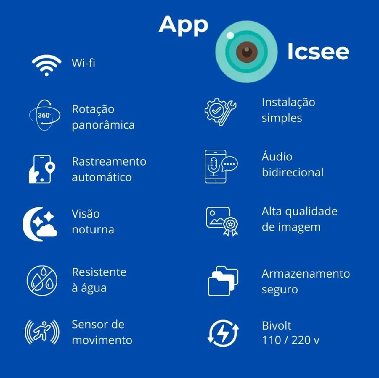 Kit 3 Smart Câmeras Wi-Fi Icsee  - Foto 5