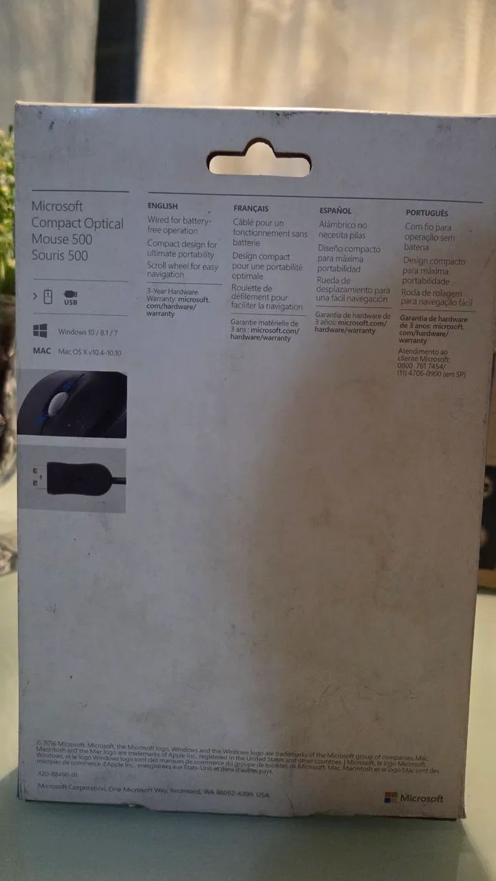 Mouse Microsoft Compact Optical 500 (modelo U81-00010) - Foto 3