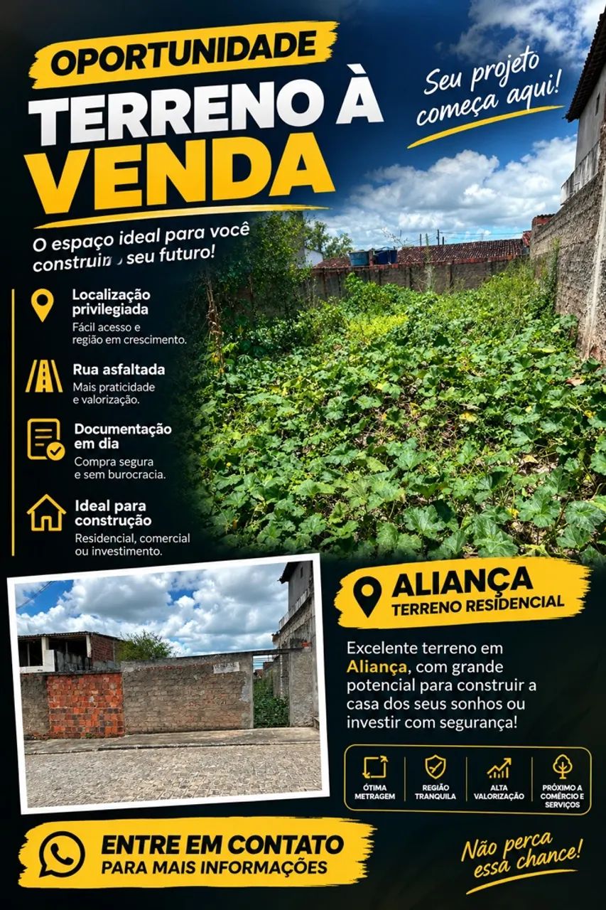 VENDO TERRENO EM ALIANÇA PERNAMBUCO