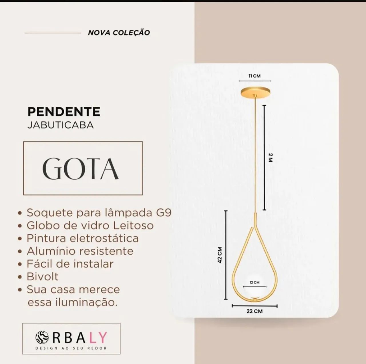 Pendente jabuticaba sem o Globo  - Foto 4