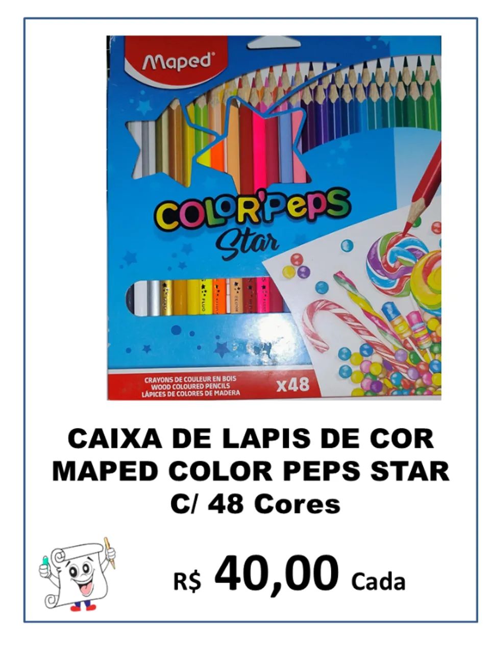 LAPIS DE COR MAPED 48 CORES - Foto 2