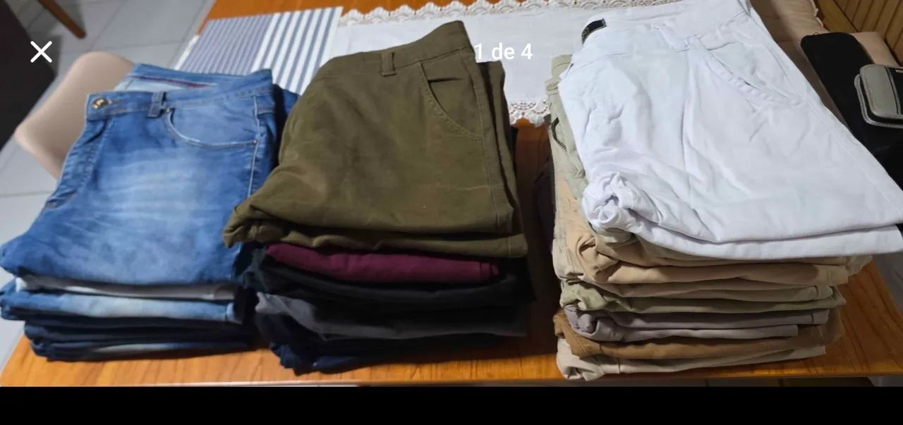 Lote de Calças TAM 44 - Novas e Usadas - Foto 4