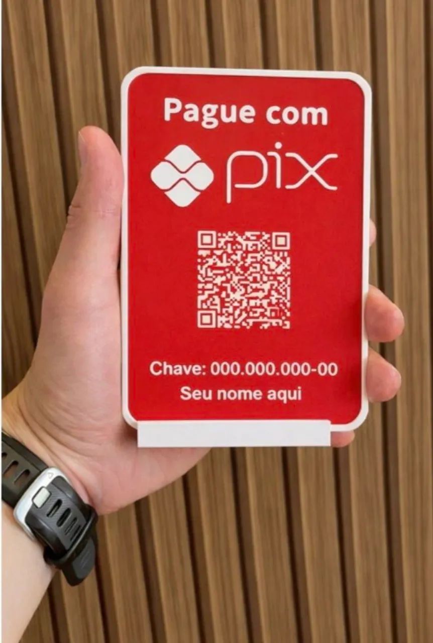 Placa de Pix, Wifi e Redes Sociais - Foto 2