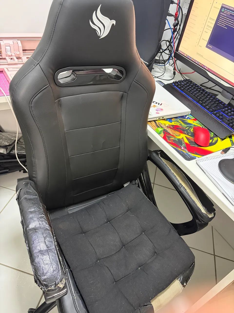 Mesa gamer + Cadeira gamer  - Foto 3