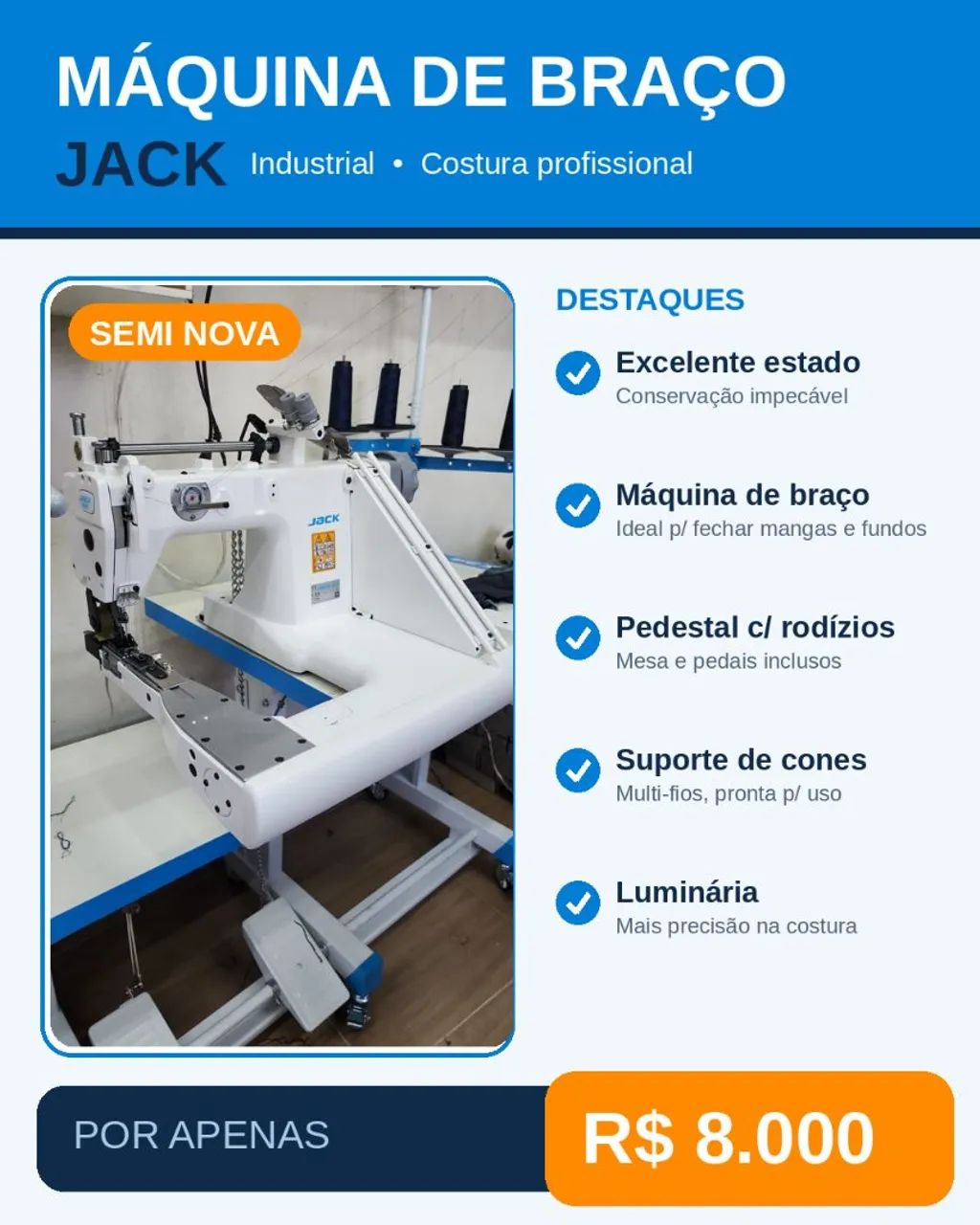 Máquina de braço novíssima - Foto 4