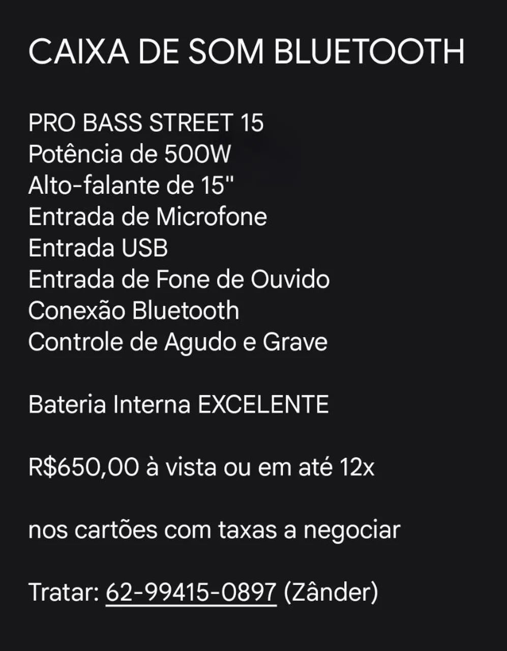 CAIXA DE SOM BLUETOOTH (LEIA O ANÚNCIO) - Foto 3