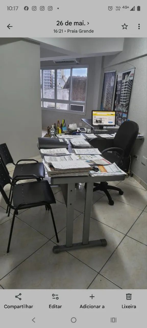 Mesa de escritório em L